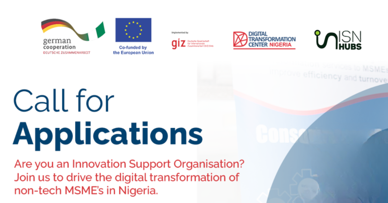 Digital Transformation Center (DTC) Nigeria announces a call for applications to their Capacity-Development program for Innovation Support Organisations (ISOs)
